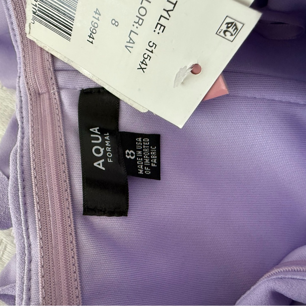 Aqua Purple Off-the-Shoulder Sheath Cocktail Dress - Picture 2 of 2